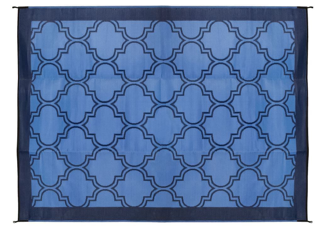 OUTDOOR MAT 6X9 LATTICE BLUE image 5